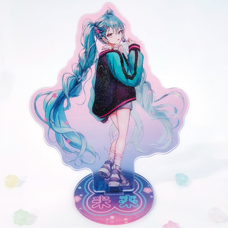 初音ミク×SOLWA ラメ入りアクリルスタンド Art by PiPi【A】