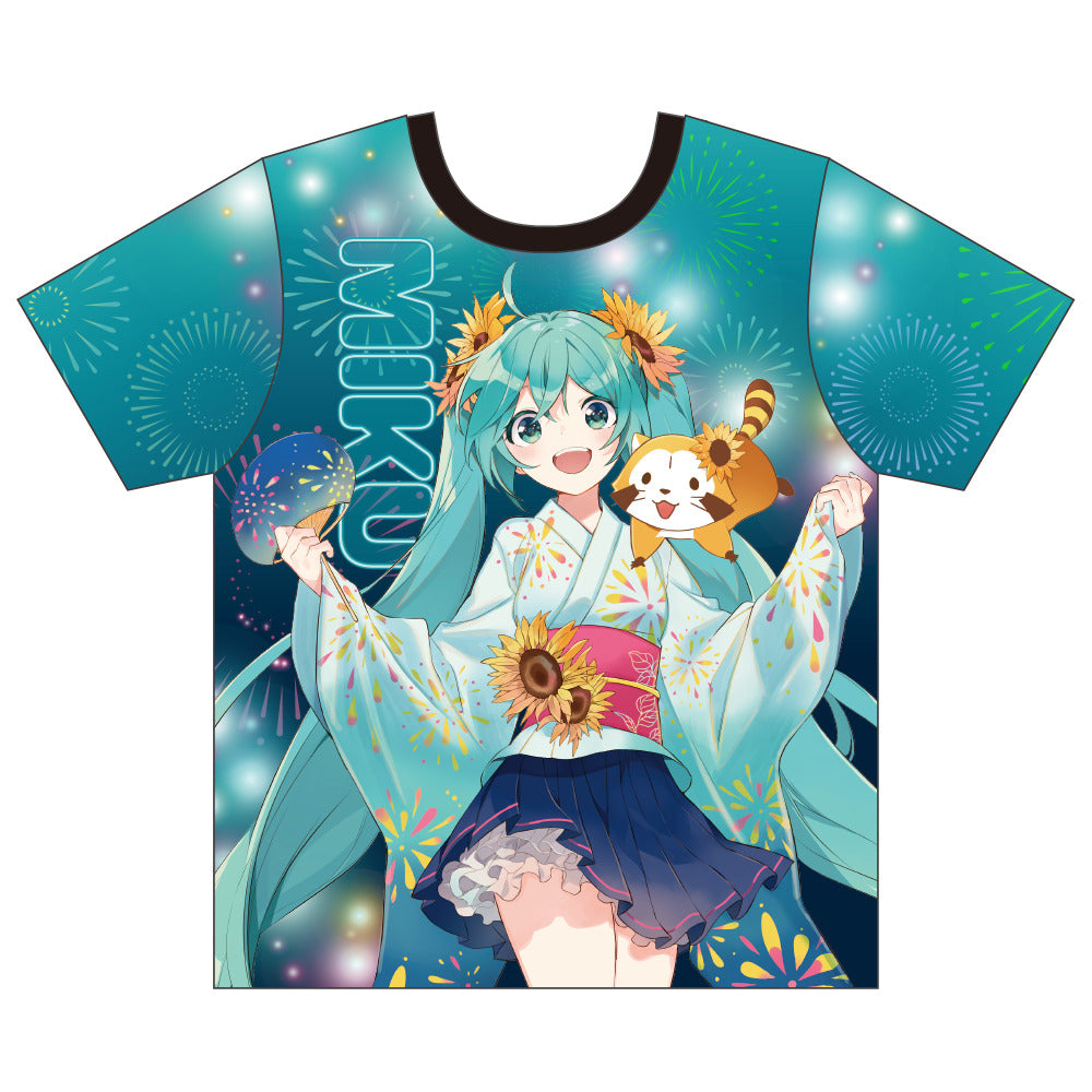 初音ミク×ラスカル2020夏 フルグラフィックTシャツ